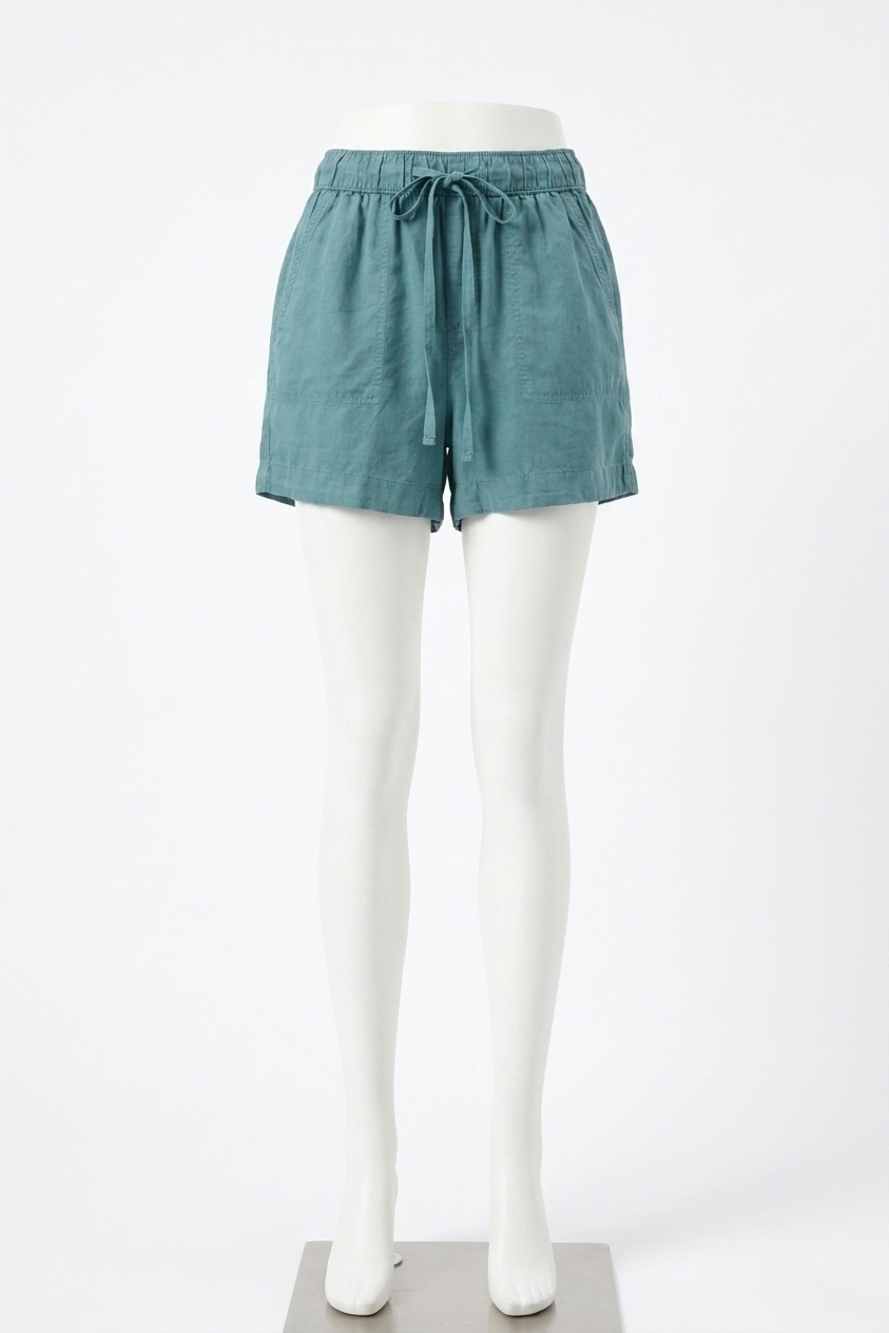NEW BE COOL high rise tie shorts in sea green